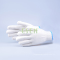 7 Pins Natural White Cotton Gloves for Construction, Winter Knitted Cotton Gloves